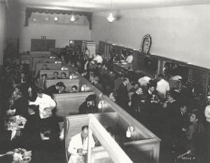 Caesar Cardini Cafe, San Diego, on opening night, 1936.