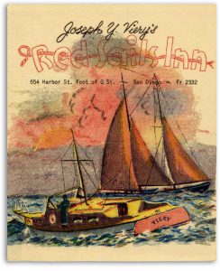 Red Sails Inn menu cover c1935