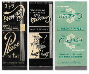 Caesar's Hillcrest matchbooks