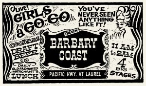 Barbary Coast ad, 1965.