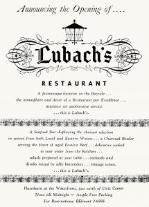 1956 Lubach's opening ad