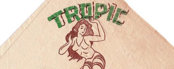 Tropic Cafe cocktail napkin, c1940