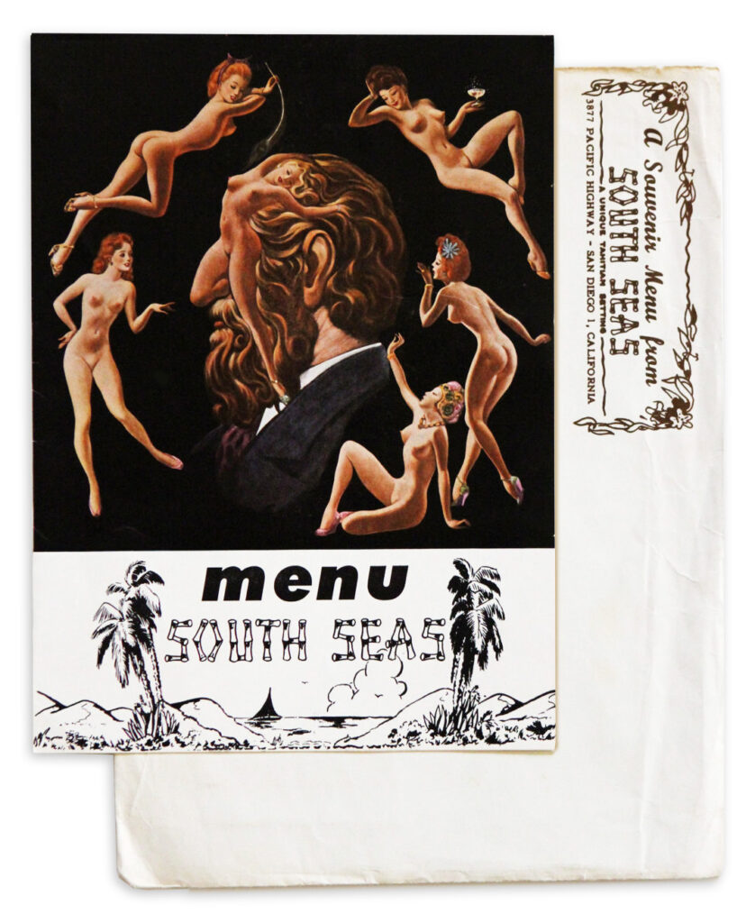 South Seas menu, c1950