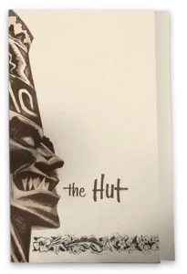 The Hut menu, 1953-54.
