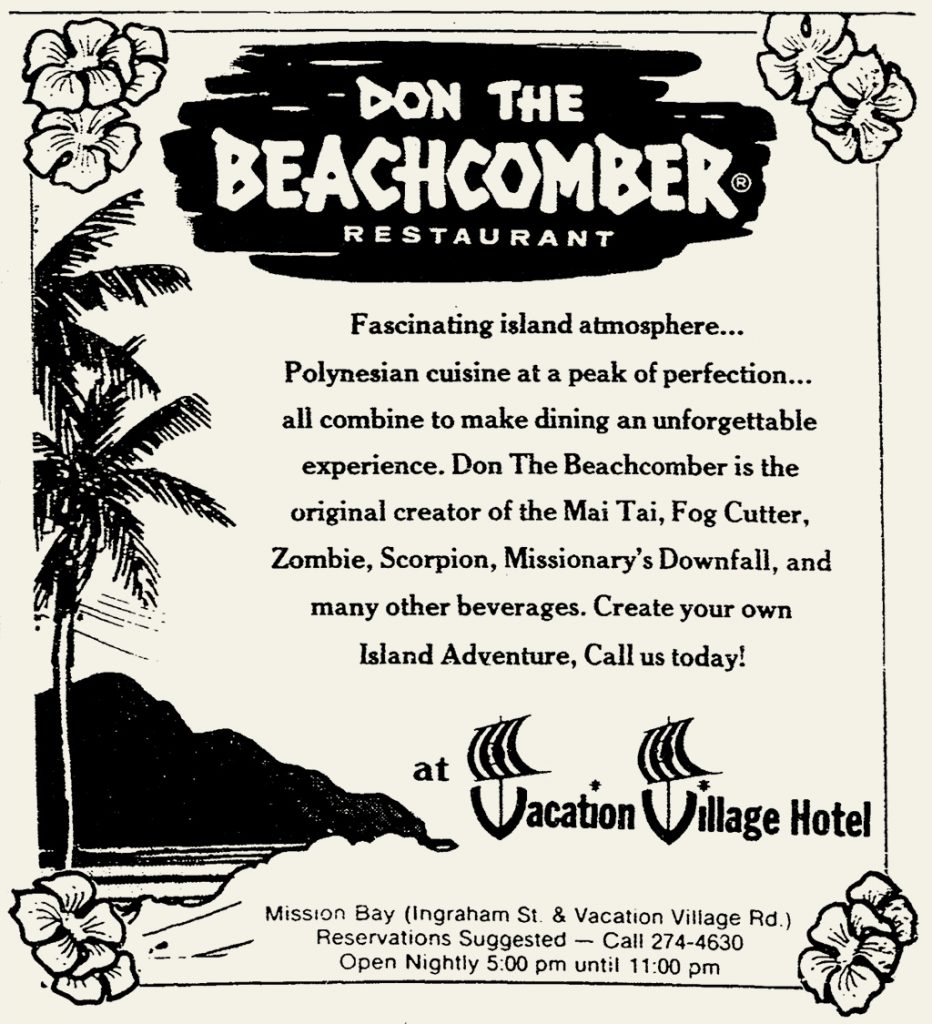Beachcomber, Vacation Village ad