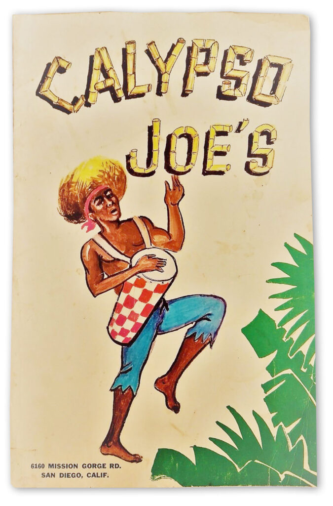 Calypso Joes menu