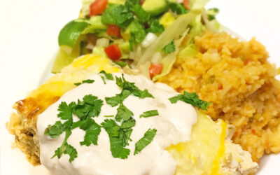 Recipe: Sour Cream Chicken Enchiladas from La Plaza