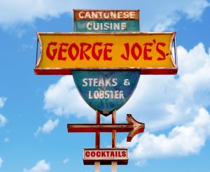 George Joes sign, 1992