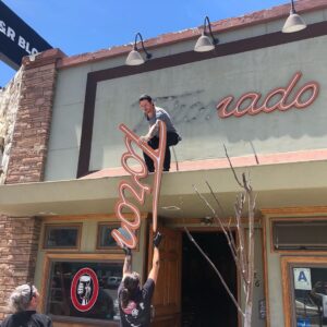 Toronado sign comes down