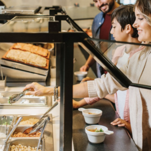 Buffet line at Souplantation