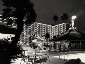 Tiki Hut at night, Town and Country Hotel, 1968