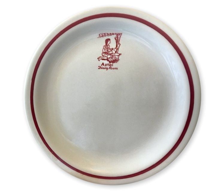 Aztec Dining Room service plate, Lorraine Ortiz Collection.