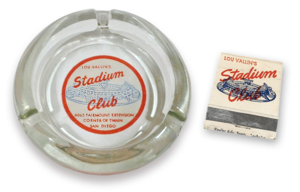 Lou Vallin’s Stadium Club ashtray.
