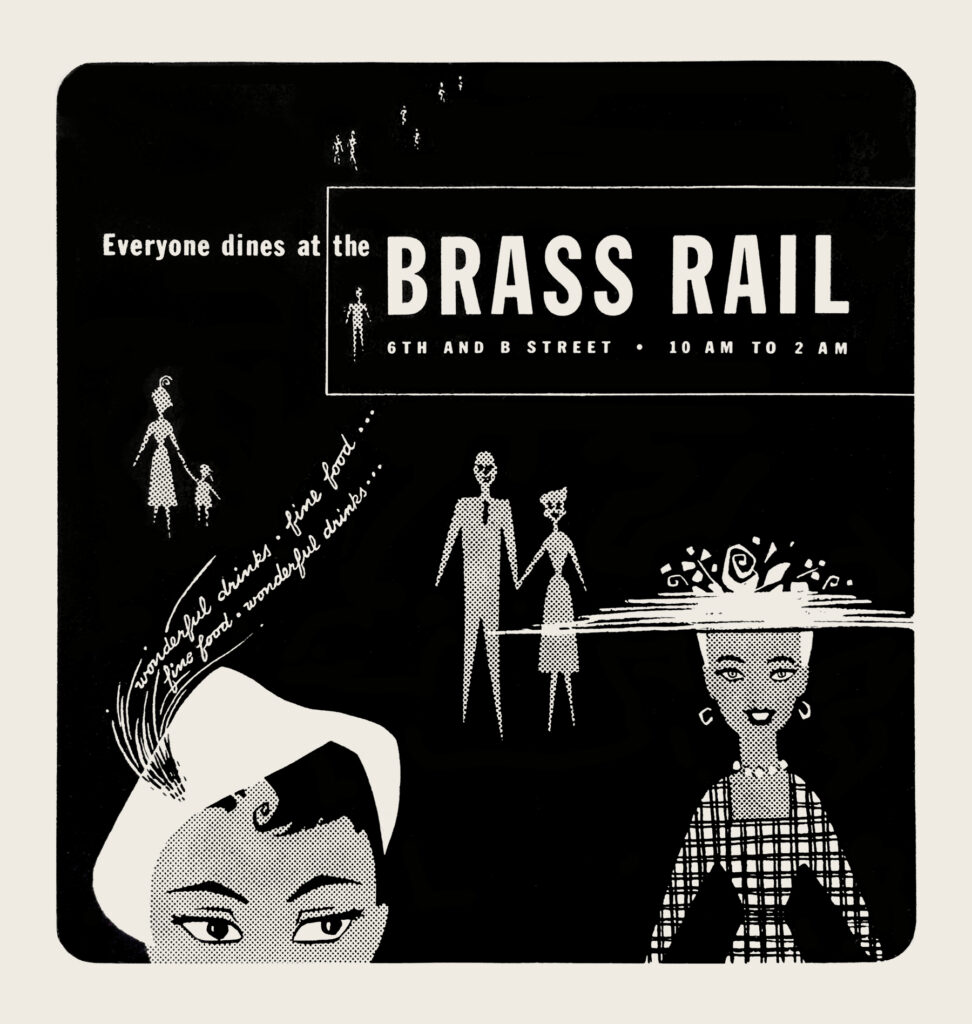 The Brass Rail ad, 1950s