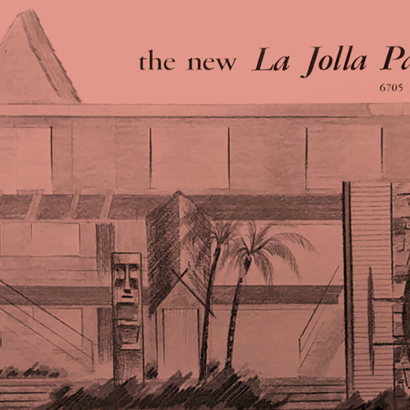 La Jolla Palms Hotel remodel rendering by Charles Byron Hewlett, 1959.