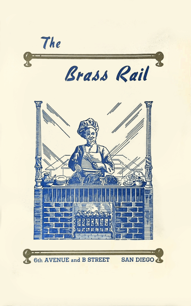 Brass Rail menu cover, 1946