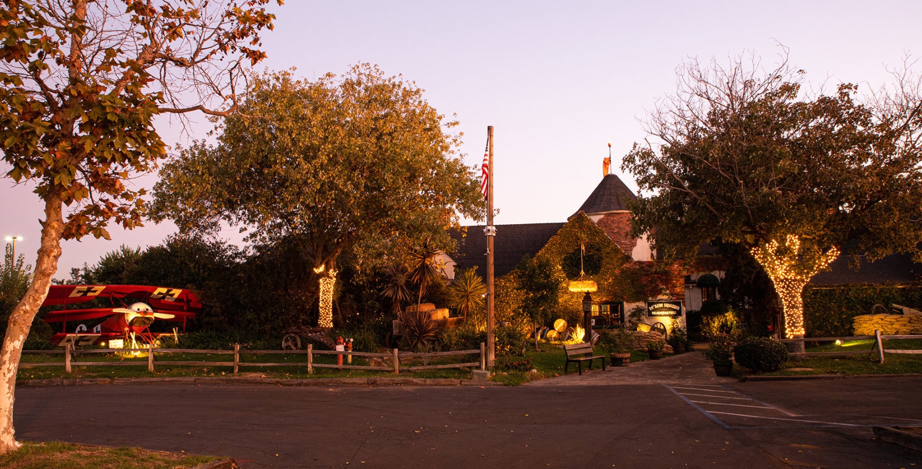 9th Aero Squadron San Diego at dusk