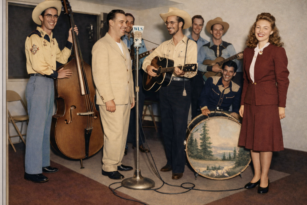 Kenny and His Trailblazers in the studio, 1948