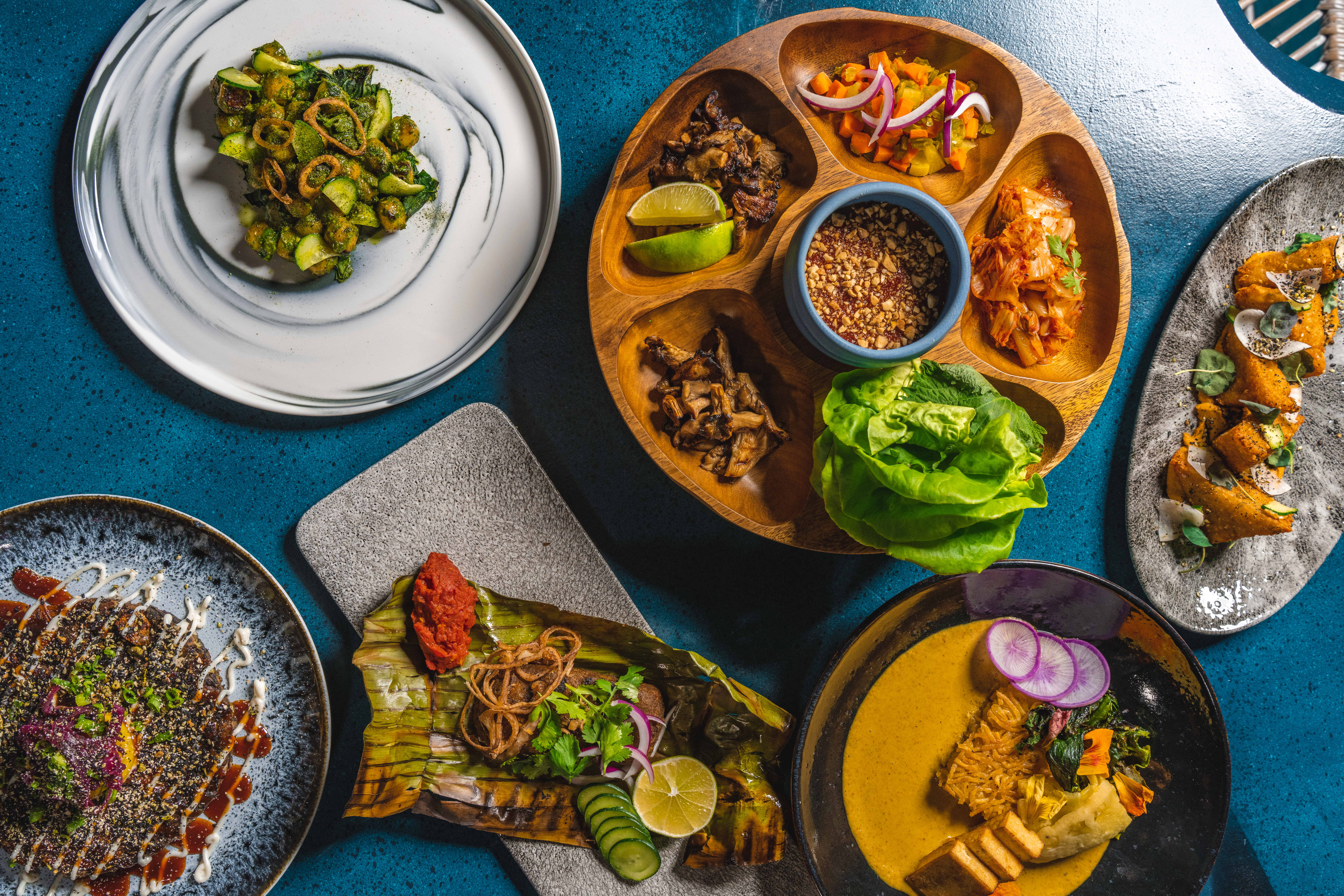Chef Dylan Craver’s plant-based cuisine at Mothership. Photo, James Tran.
