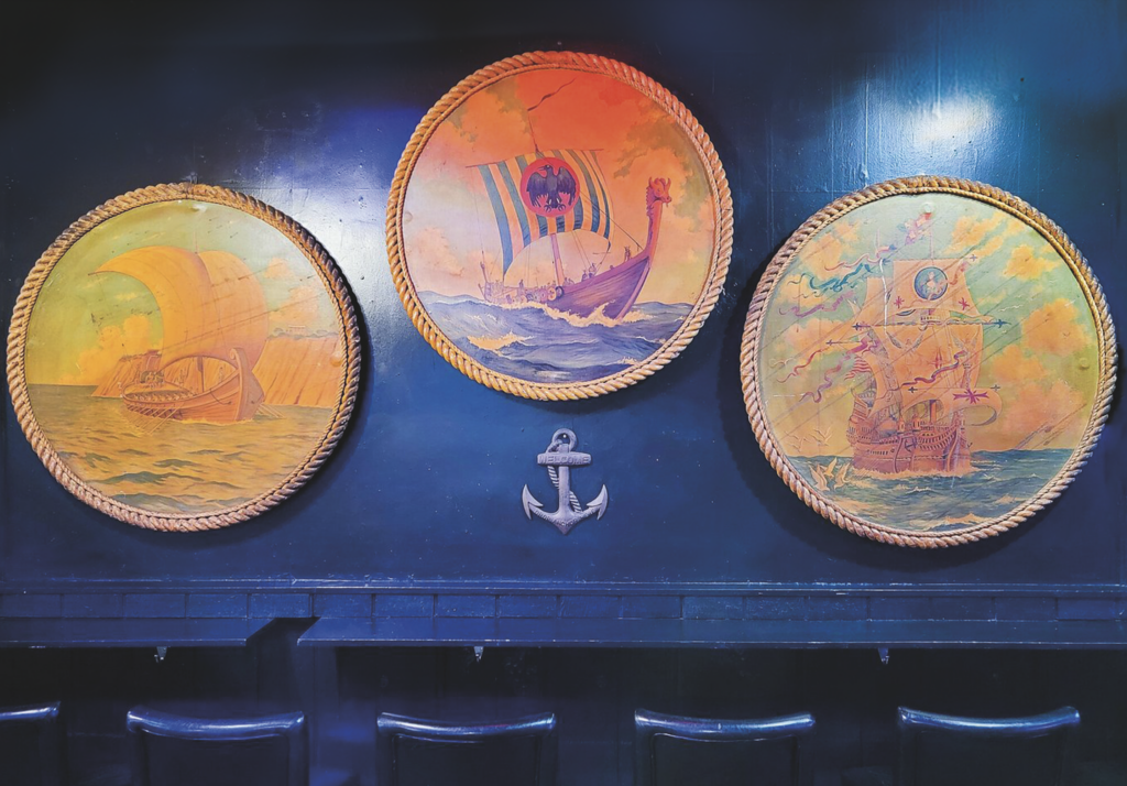 Ship decorations from the old High Seas cafe in the Star Bar